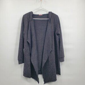 Juicy Couture Open Drape Long Sleeve Sweater Cardigan Women Size Medium